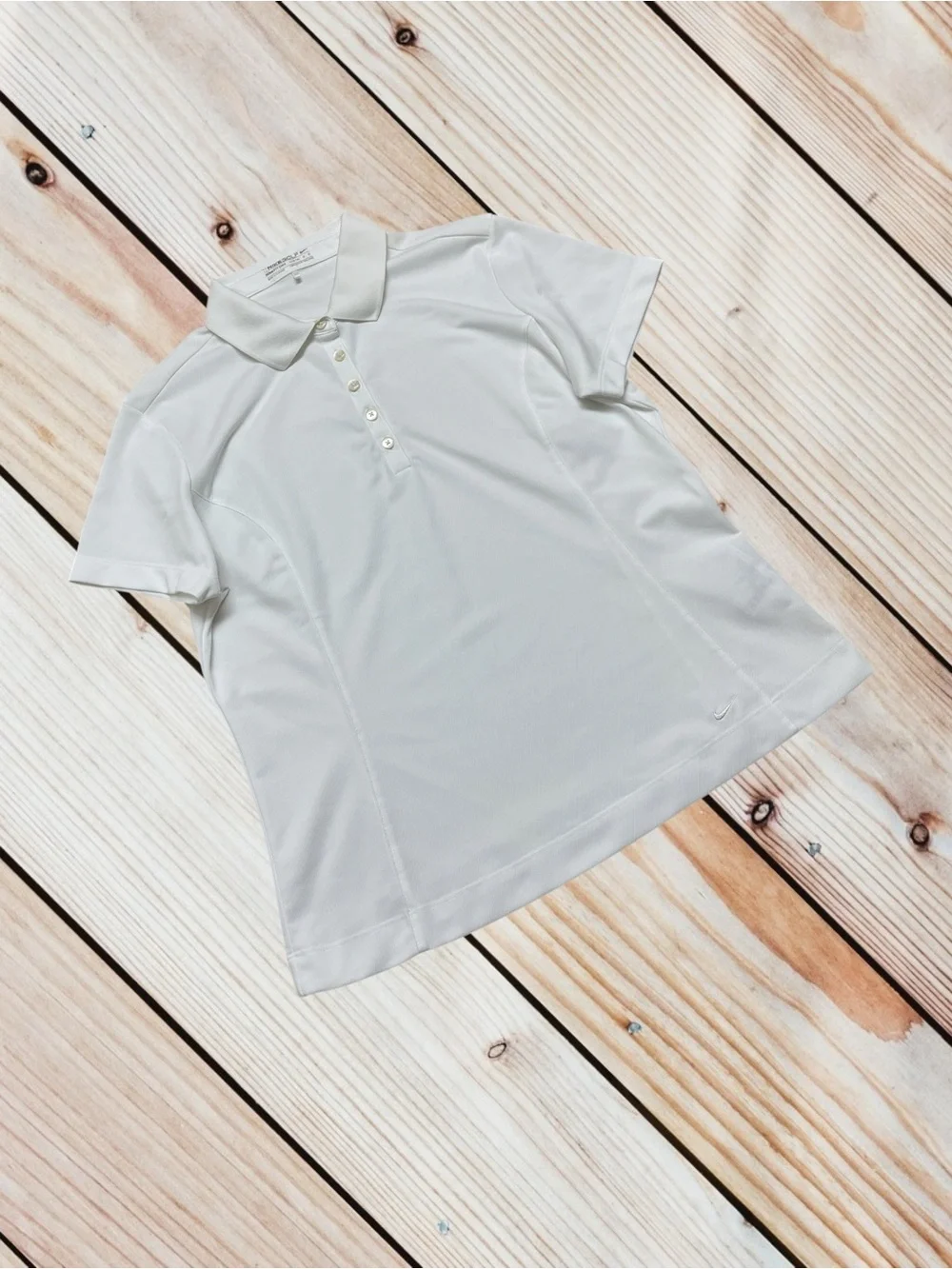 Nike Golf L white embroidered logo polo